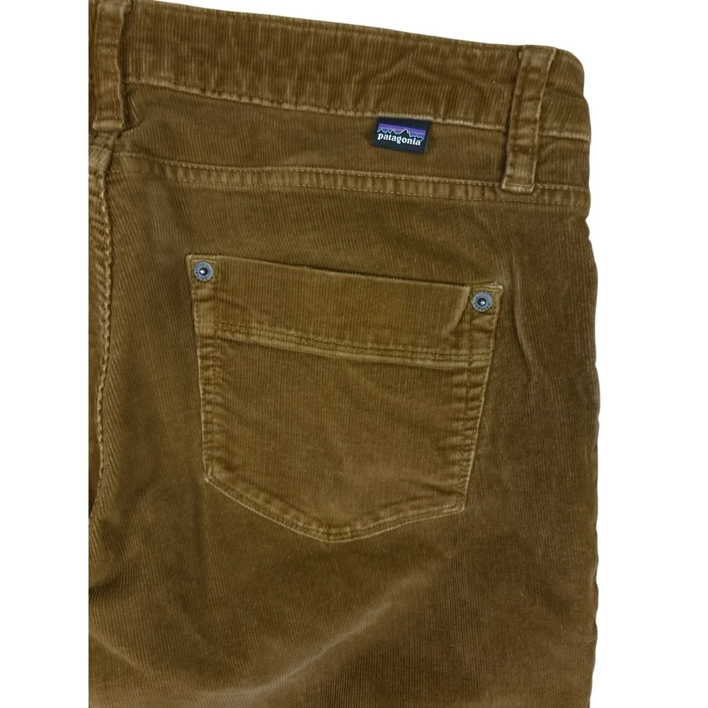 Patagonia Corduroy Bence Brown Pants Women‎ 32 Organic Cotton Fitted Walnut